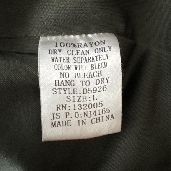 Entro Embroidered‎ Boho Peasant Dress Tassel Tie Olive Green | Size L - Picture 9 of 9